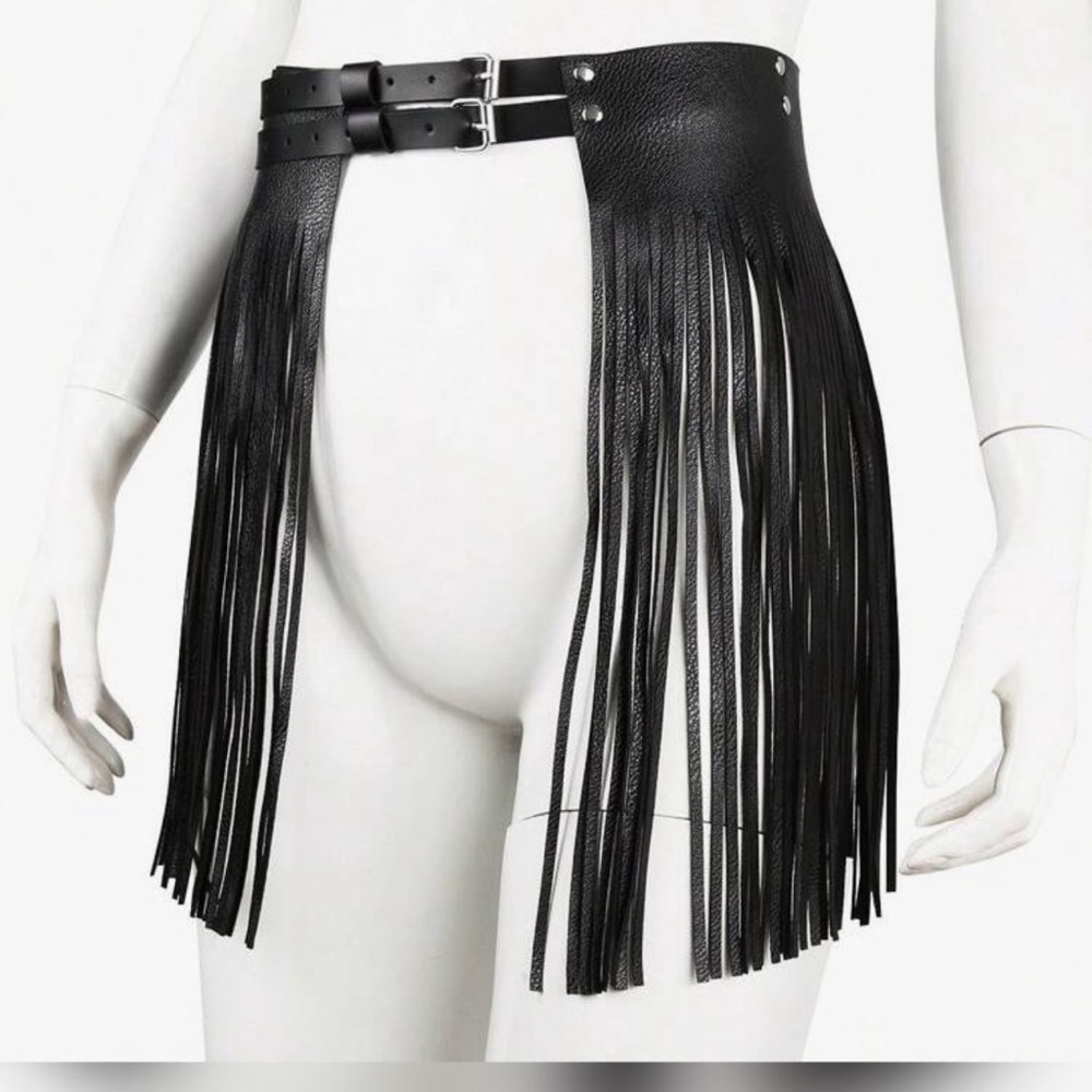 Black Fringe Skirt